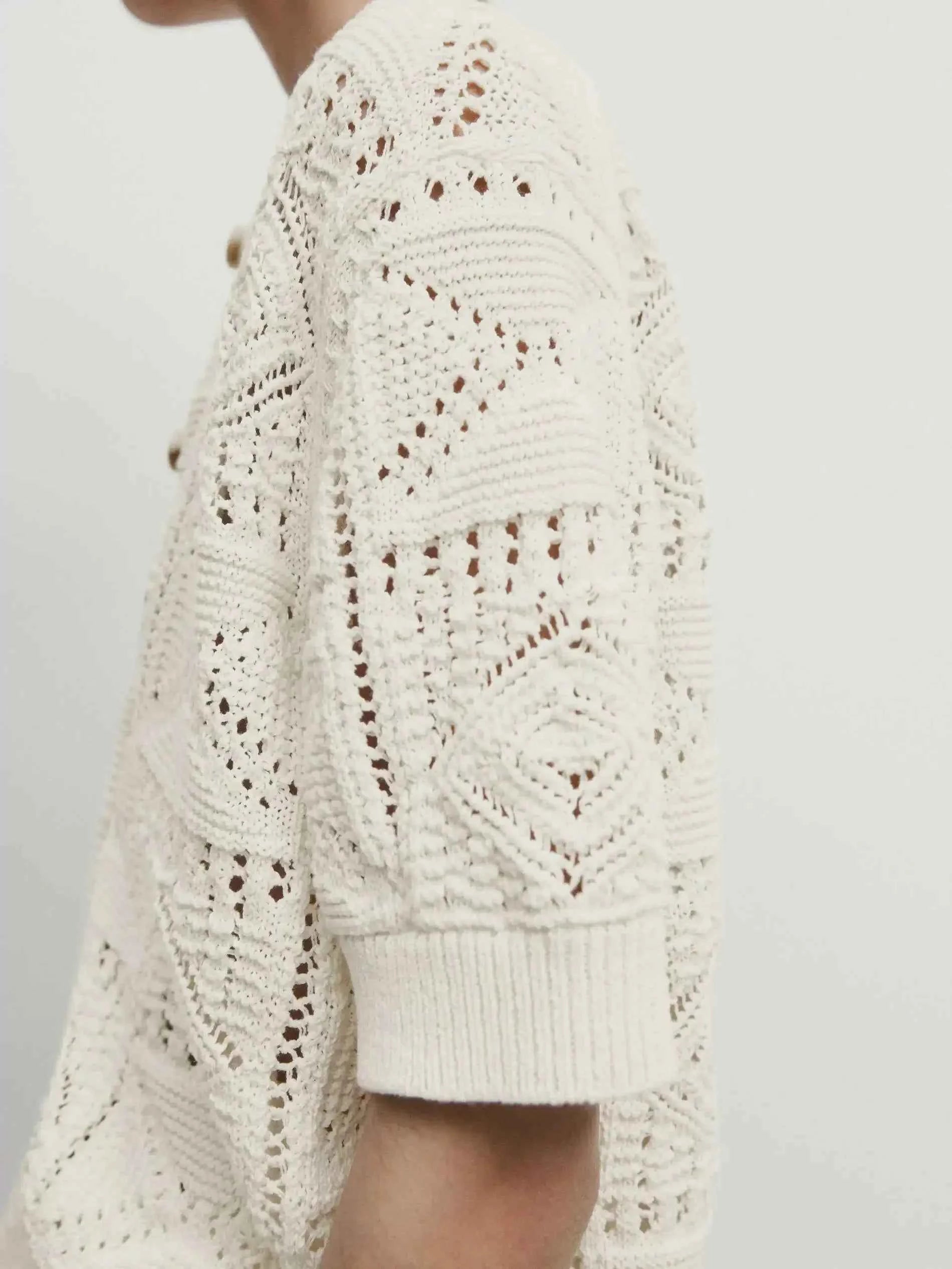 Ethereal French Romantic Hollow Out Cardigan