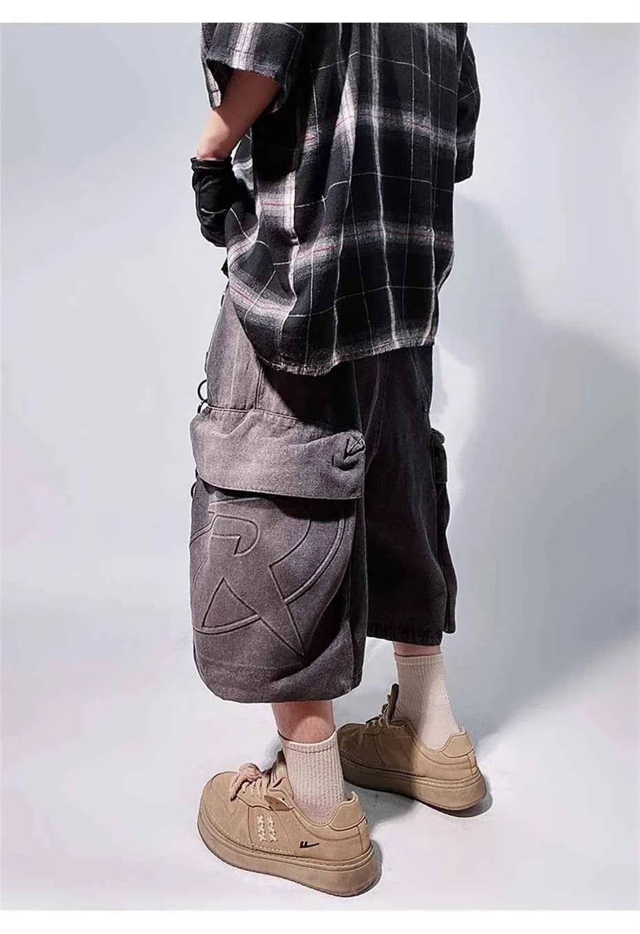 Retro Hip Hop Wide Leg Denim Jorts