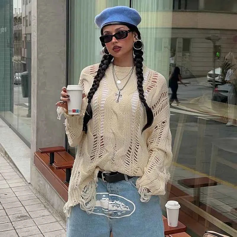 Women Luxury Knitted Essential Fringe Sweater
