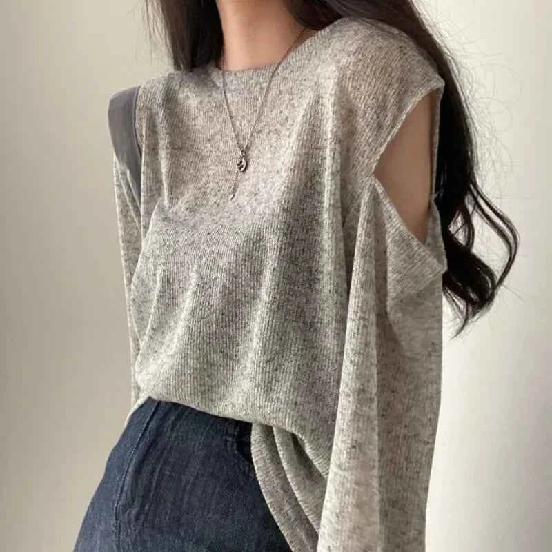 Off Shoulder Basic Loose Casual T-Shirt