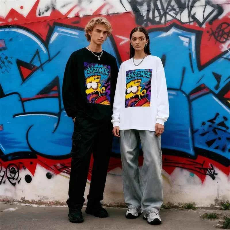 Y2K Streetwear Hip Hop Long Sleeve T-Shirt
