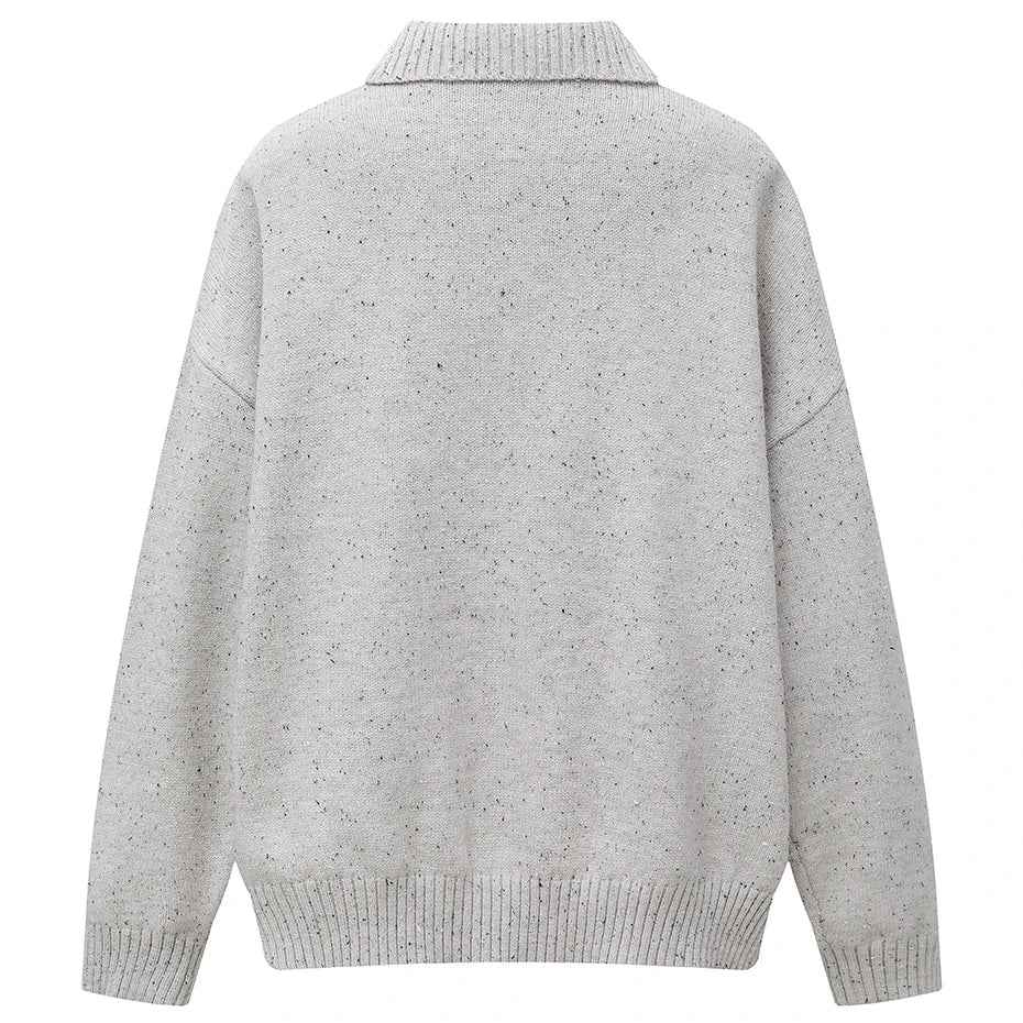 Soft Cotton Oversized Cartoon Graphic Knit Sweater