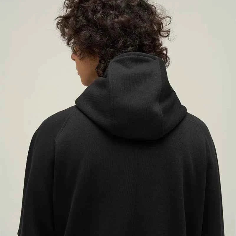 Punk Oversized Letter Embroidered Stand Sweatshirt