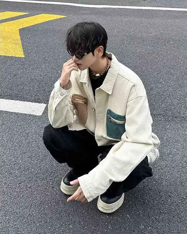 Trendy Cowboy Style Multi Pockets Denim Jacket