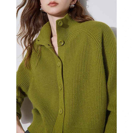 Cozy Knitted Turtleneck Cardigan for Winter