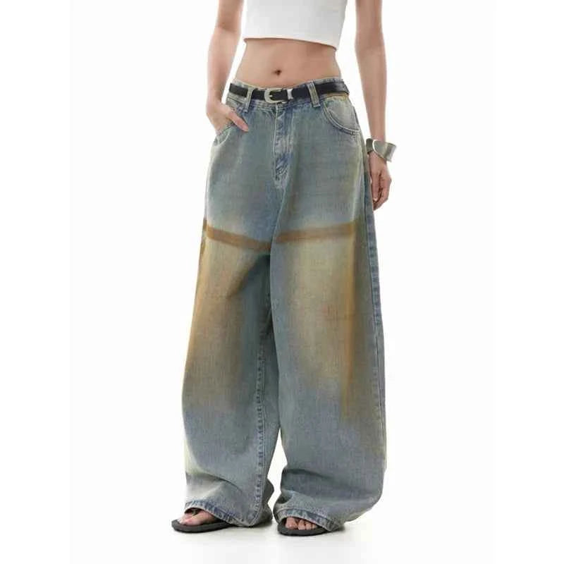 Elevated Y2K High Waist Hip Hop Blue Jeans