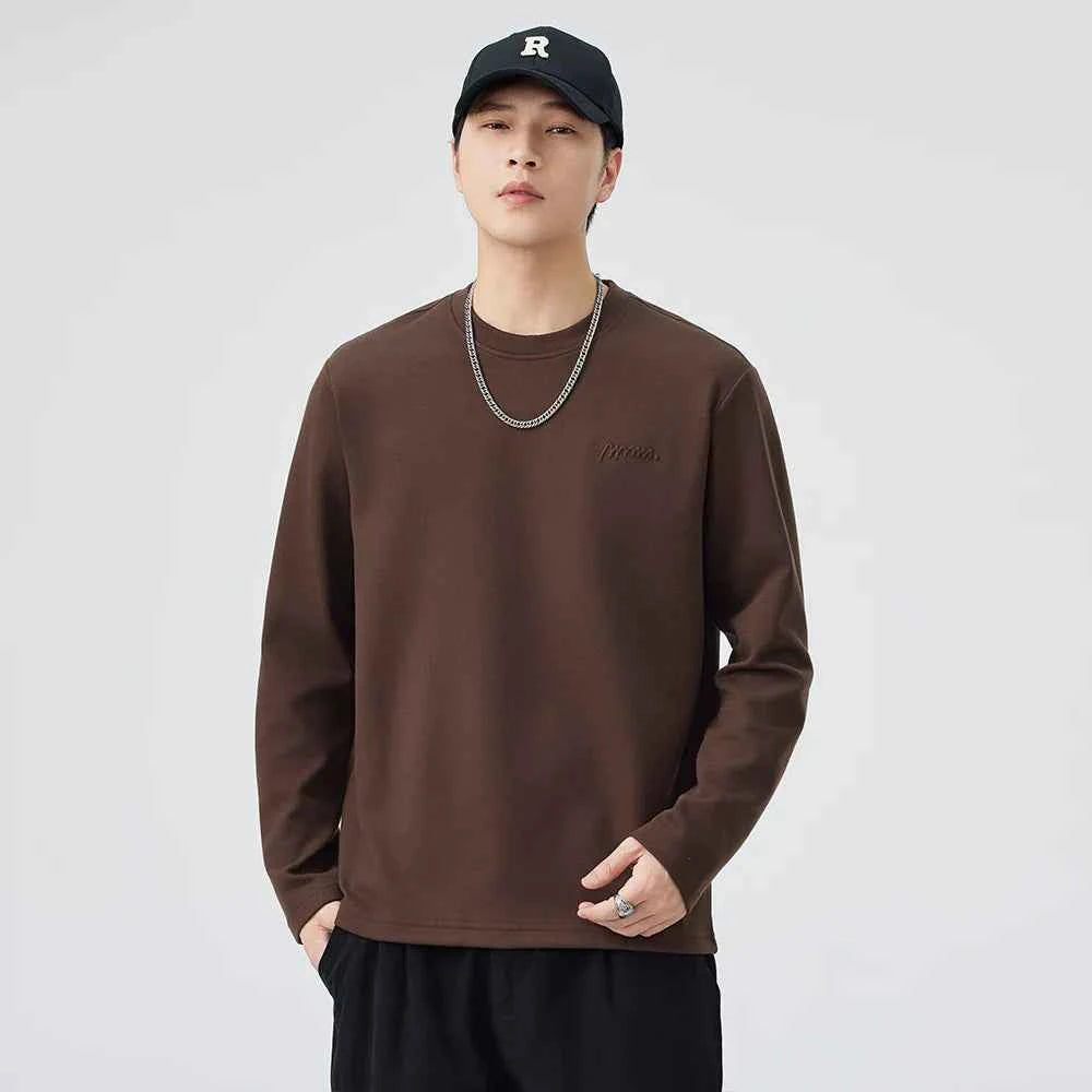 Cozy Winter Logo Solid Color Long Sleeve T-Shirt