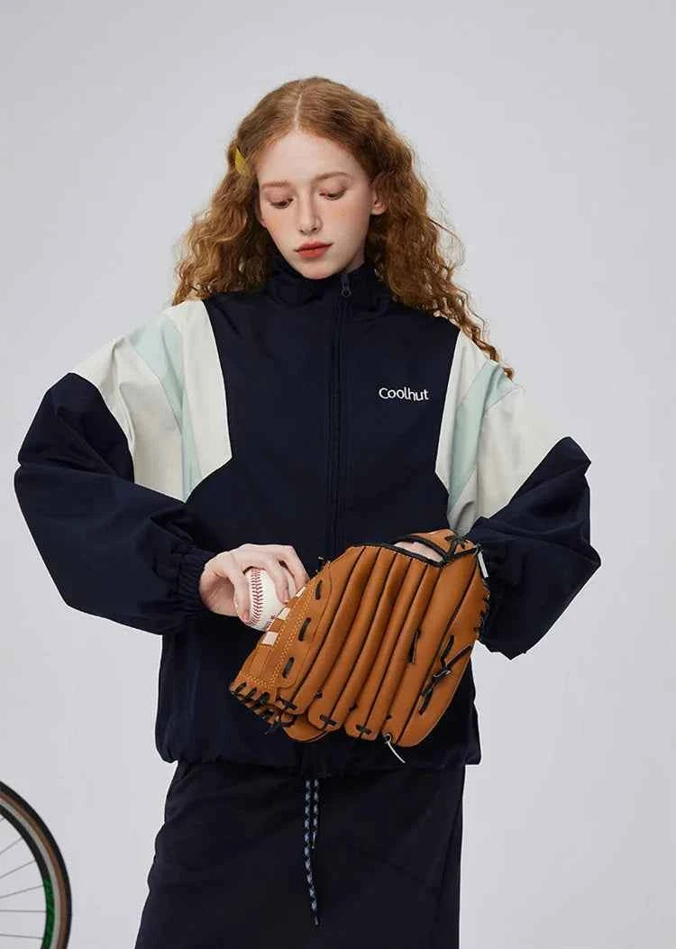 Streetwear Oversized Varsity Windbreaker Jacket