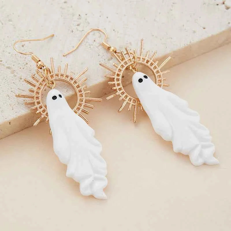 Unique Halloween Ghost Pendant Earrings