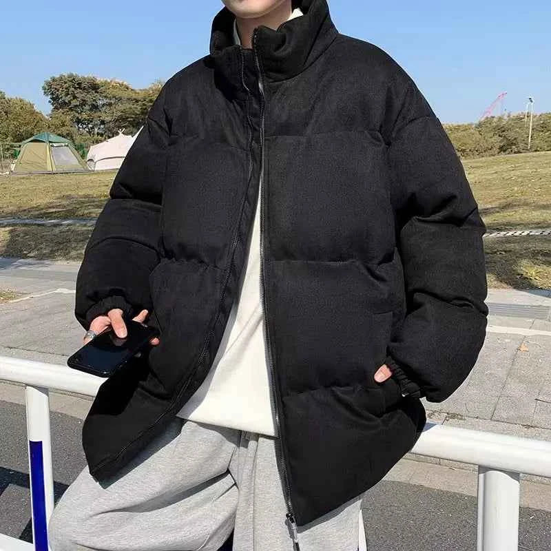 Warm Japanese Style Windproof Fleece Puffer Coat