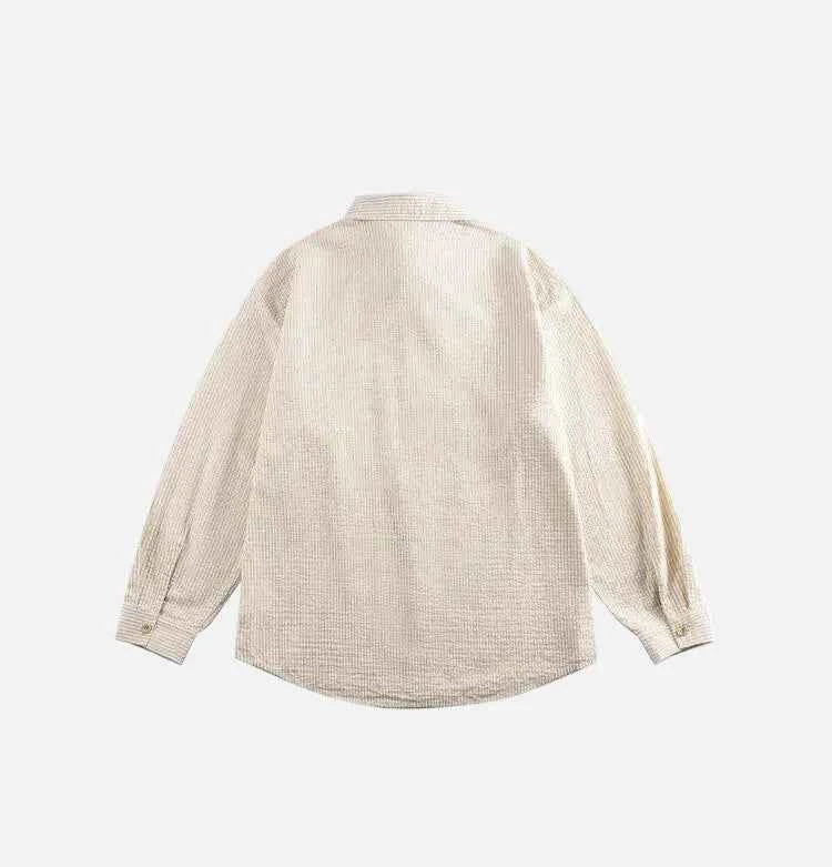 Fashionable Casual Stripe Long Sleeve Shirt