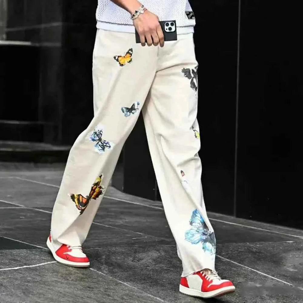 Butterfly Print Casual Sports Running Pants