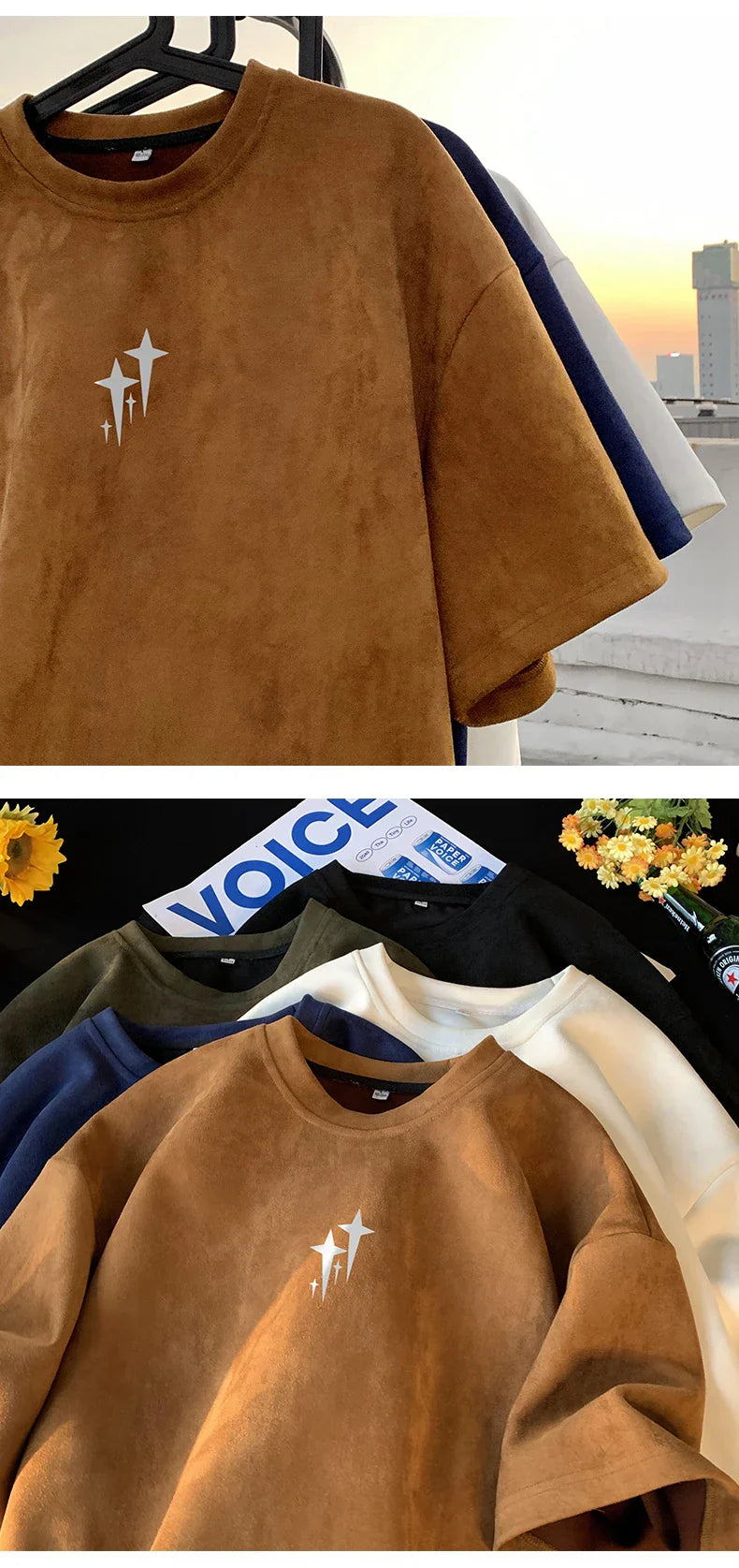 Knobby Star Graphic Crew Neck T-Shirt