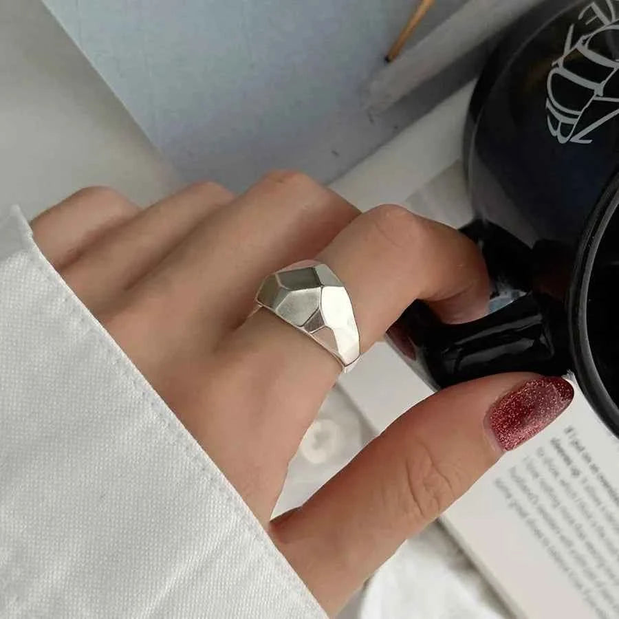 Vintage Sterling Silver Irregular Geometry Ring