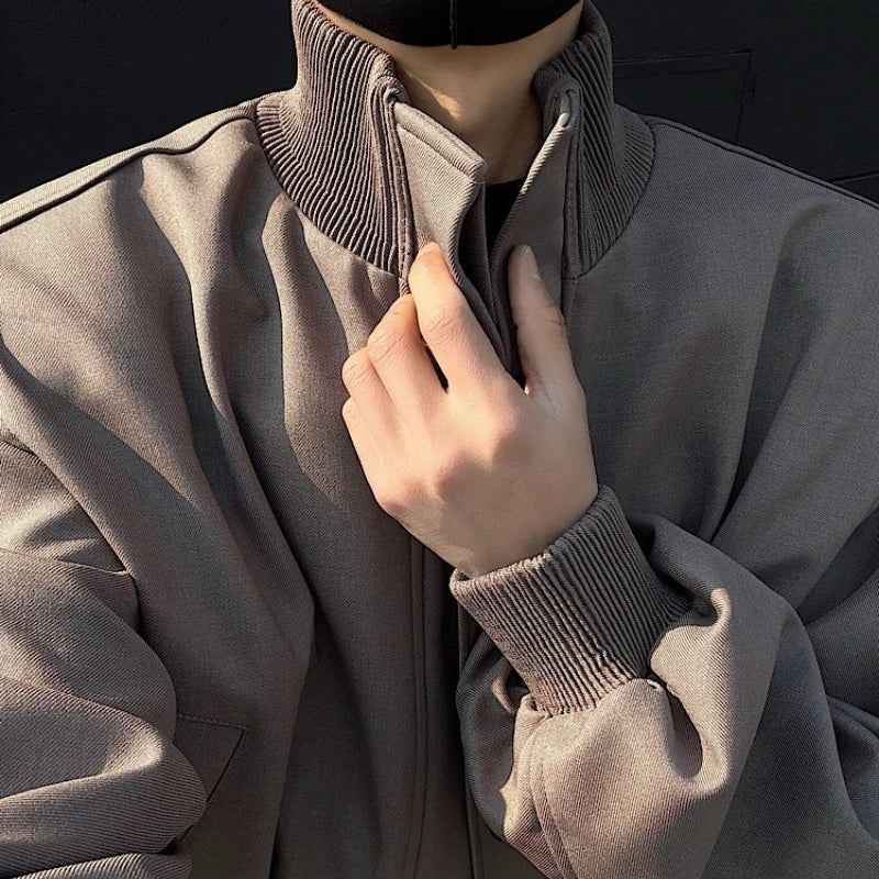 Cool Trendy Oversized Stand Up Collar Jacket