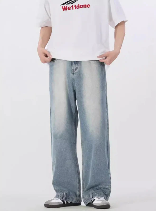 Chic Oversize Blue Wide Leg Casual Jeans - Luxuryurbanwear