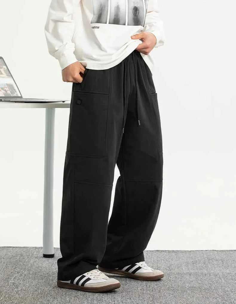 Oversized Washed Split Pocket Cargo Pants