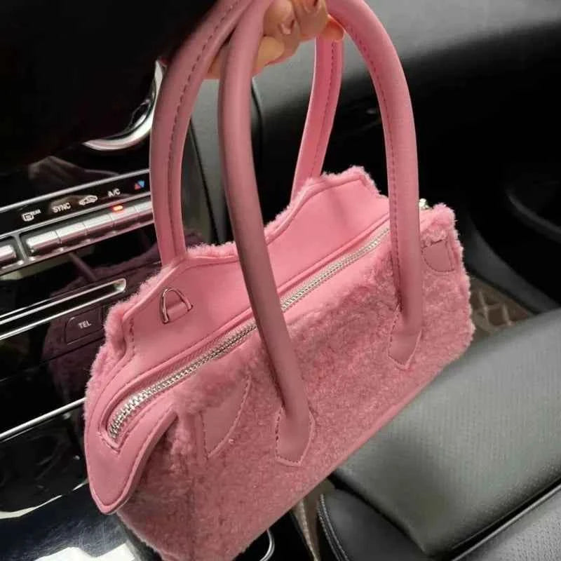 Cozy Chic Faux Shearling Shoulder Bag