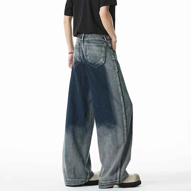 Vibrant Color Contrast Tie-Dye Straight Jeans