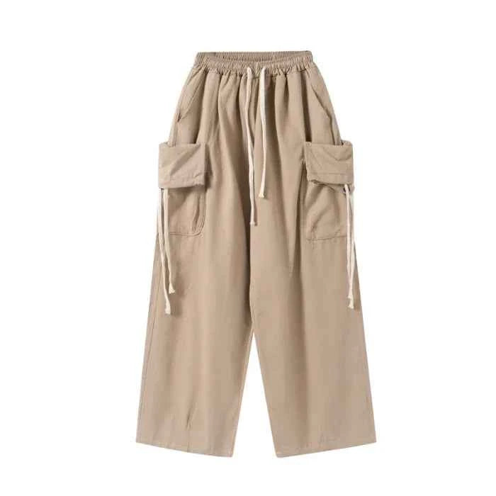 Y2K Japanese Style Loose Straight Leg Cargo Pants