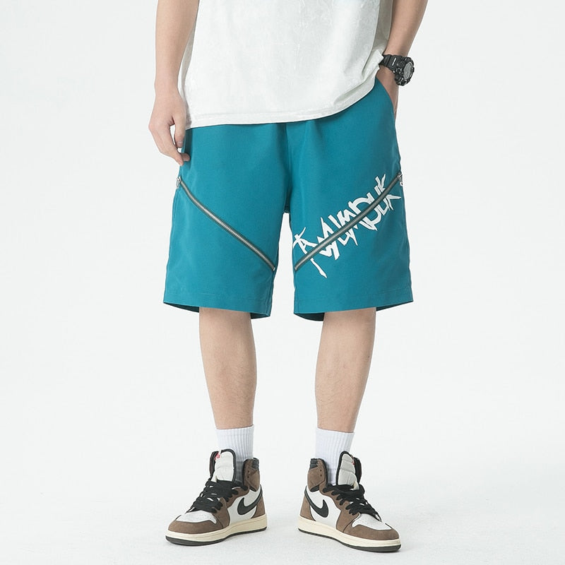 Y2K Centered Zipper Style Shorts
