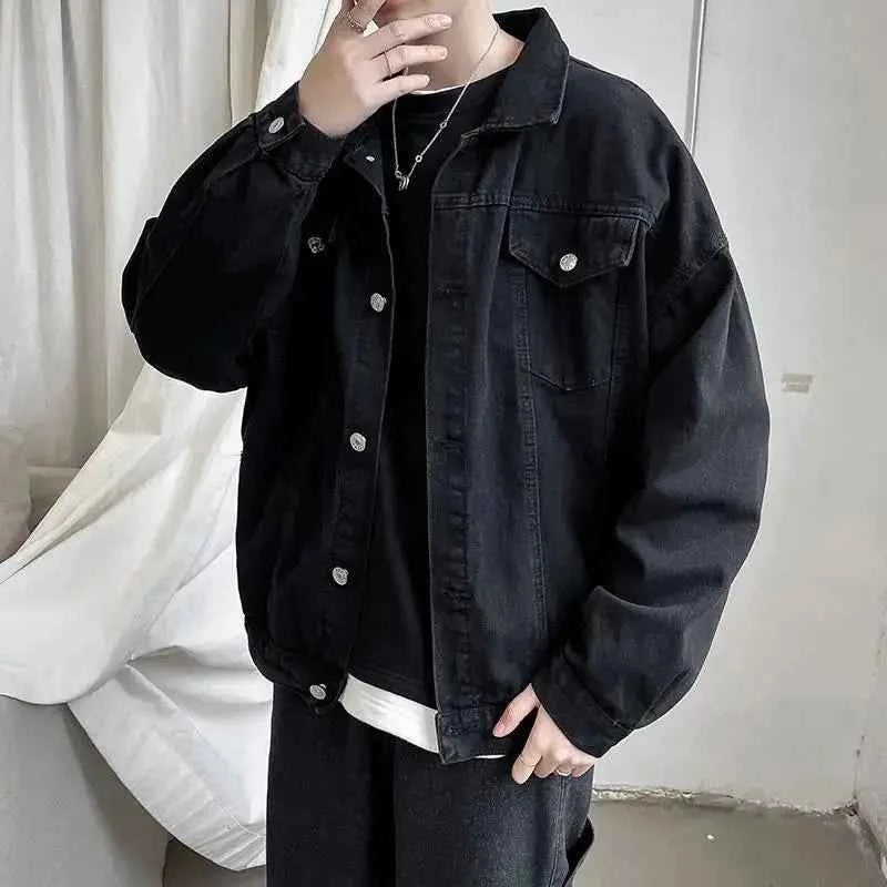 Stylish Solid Color Loose Fit Button Denim Jacket