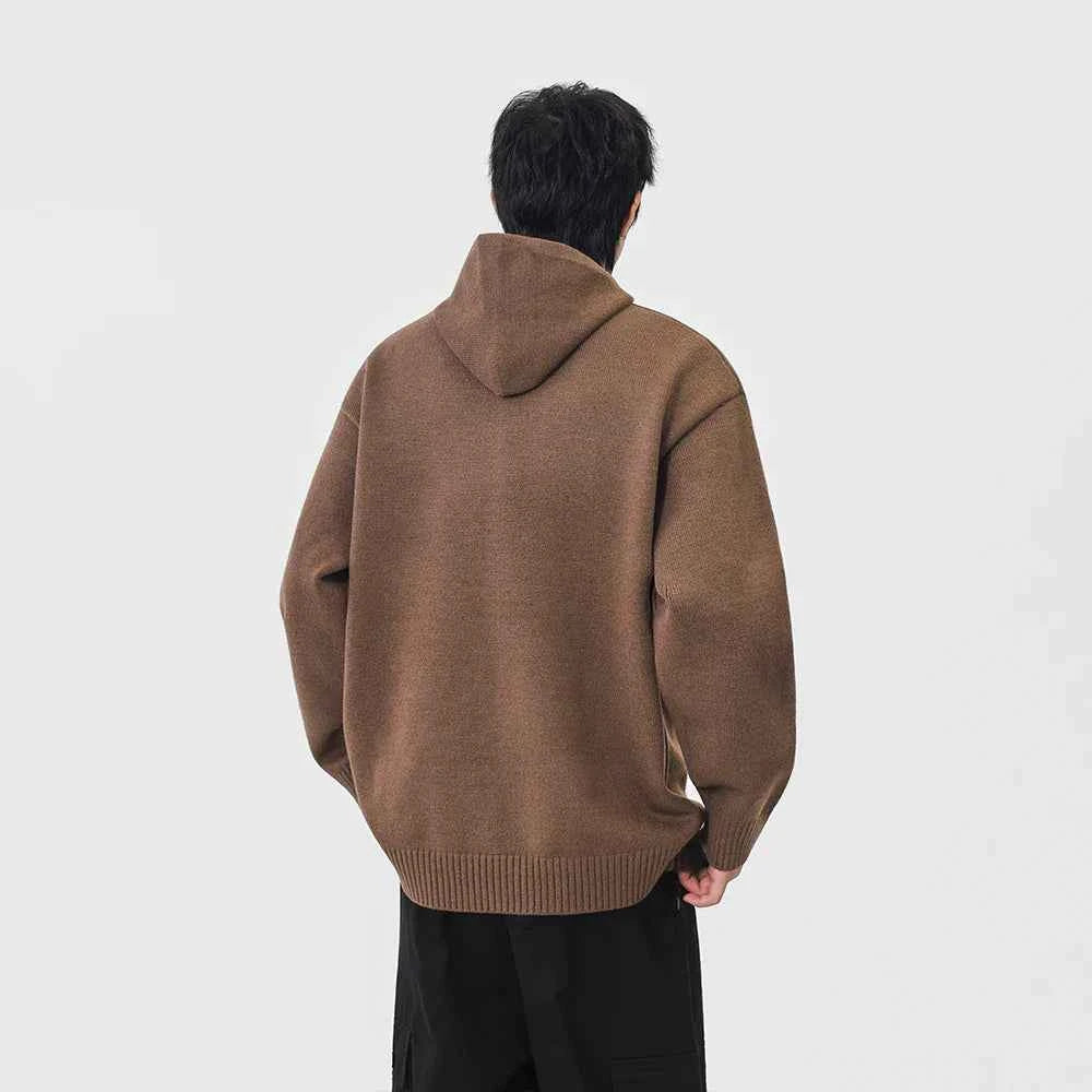 Cozy Winter Letter Print Kangaroo Hooded Sweater
