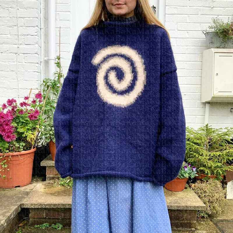 Women Cute Cozy Gothic Long Sleeve Sweater