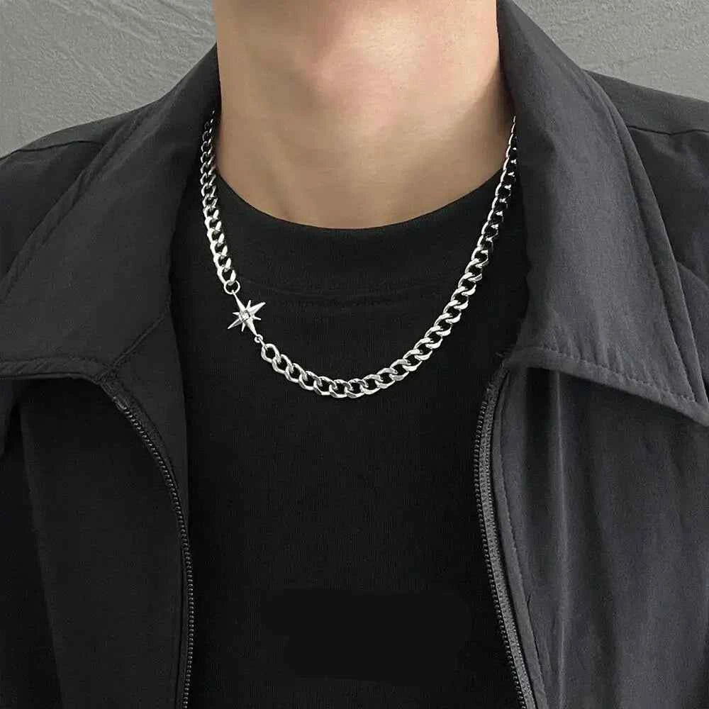 Cuban Link Titanium Steel Chain Necklace