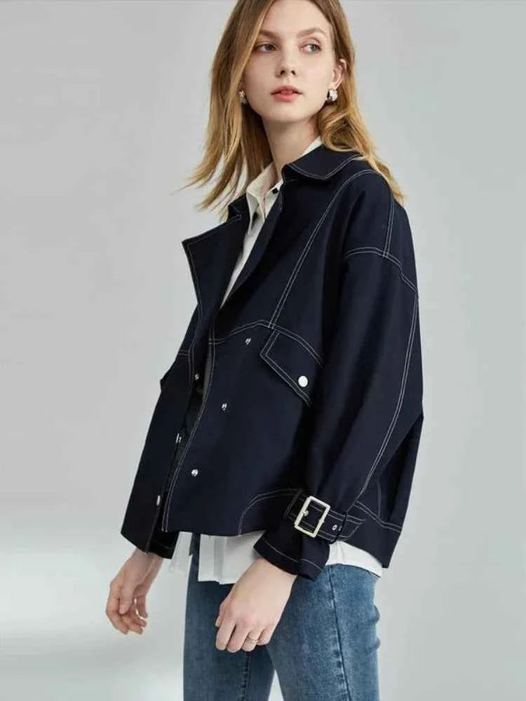 Women Loose Vintage Safari Style Jacket