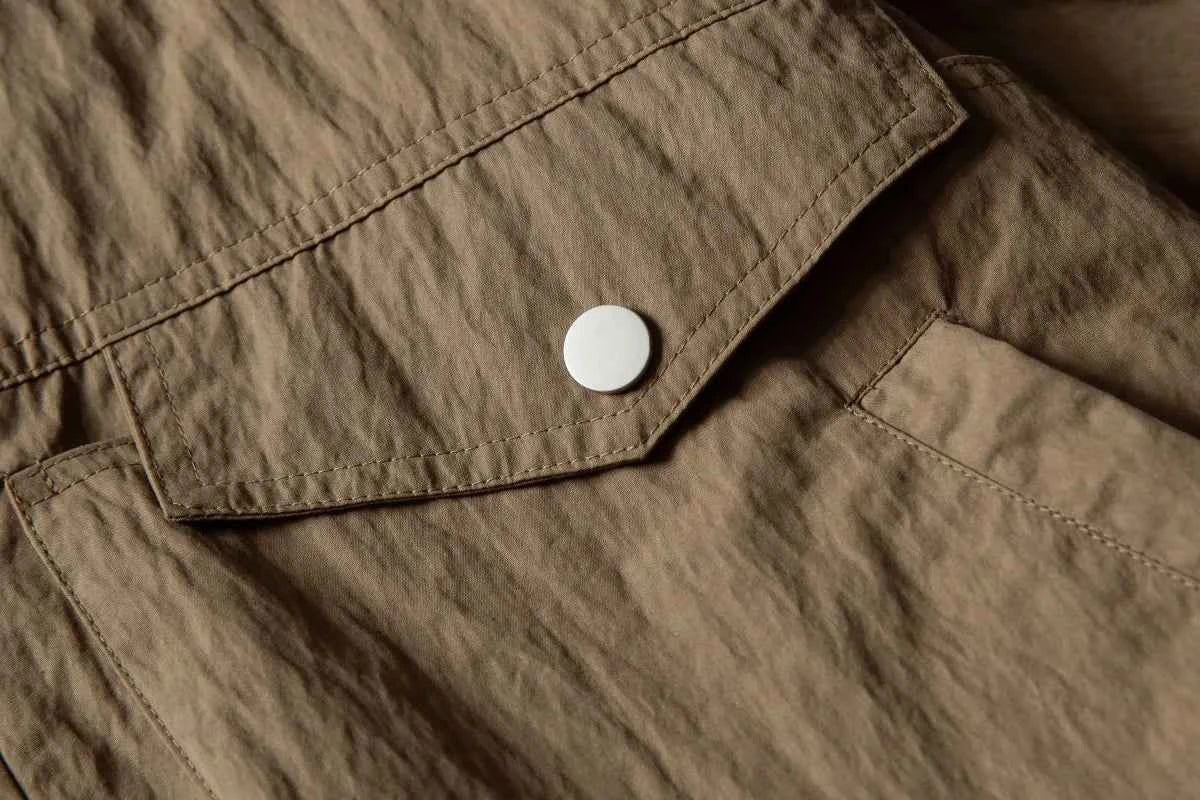 Lightweight Stand Collar Cargo Bomber Jacket