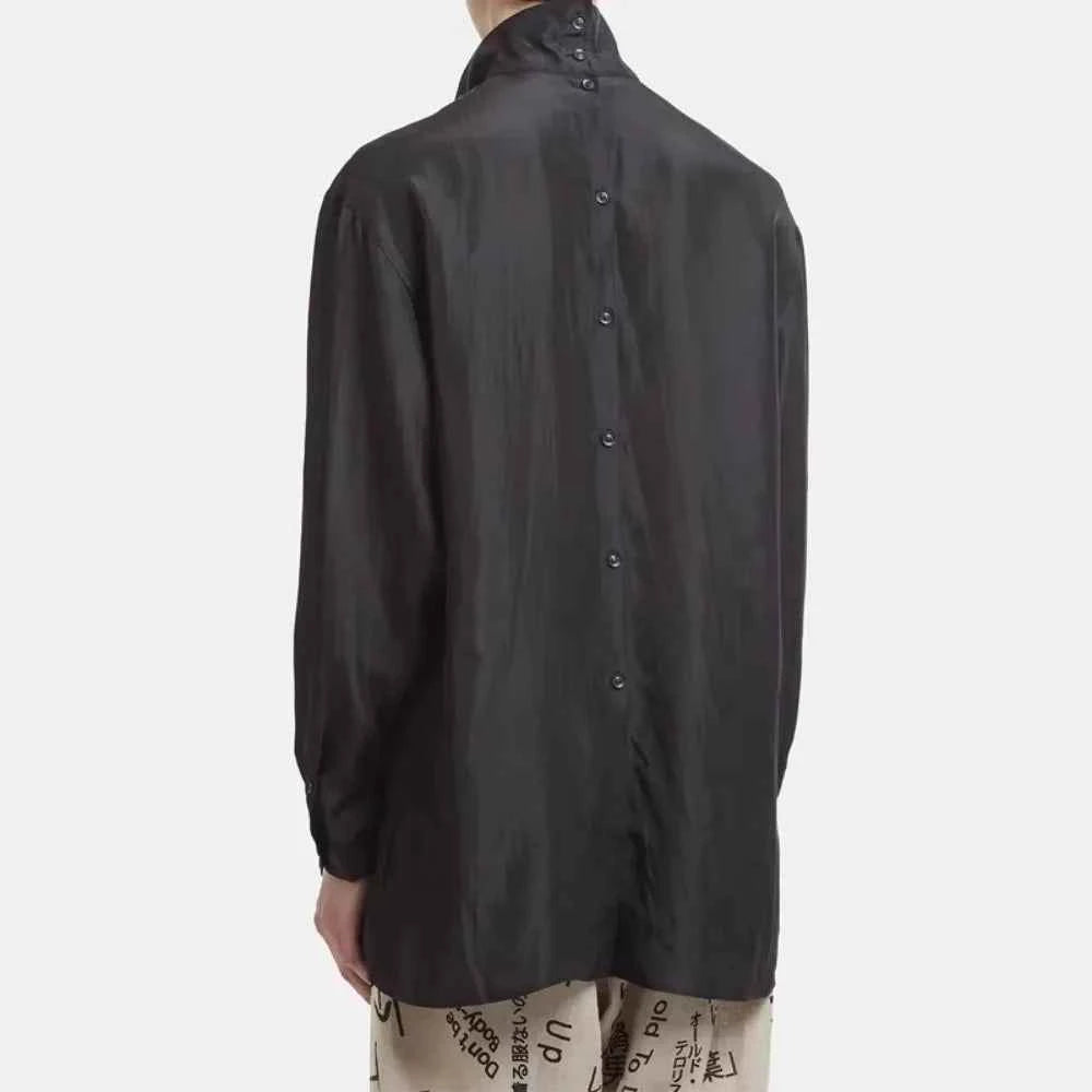 Versatile Dark Black High-End Loose Casual Shirt