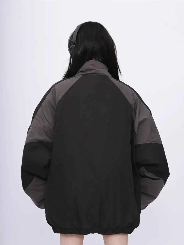 Oversized Energy Streetwear Patchwork Windbreak Jacket