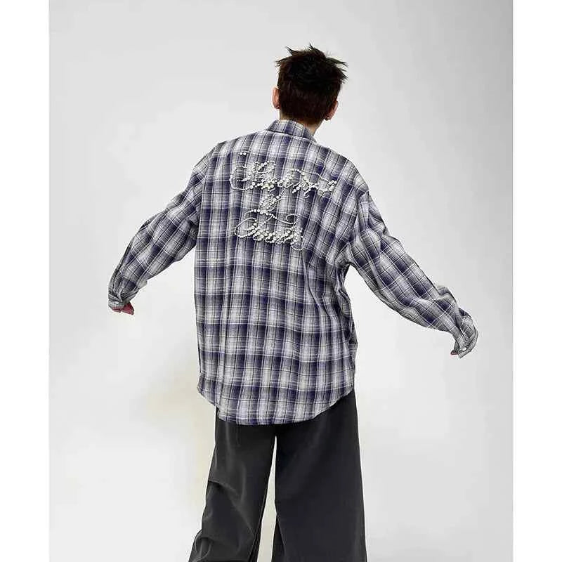 Premium Y2K Oversized Casual Stripe Button Shirt