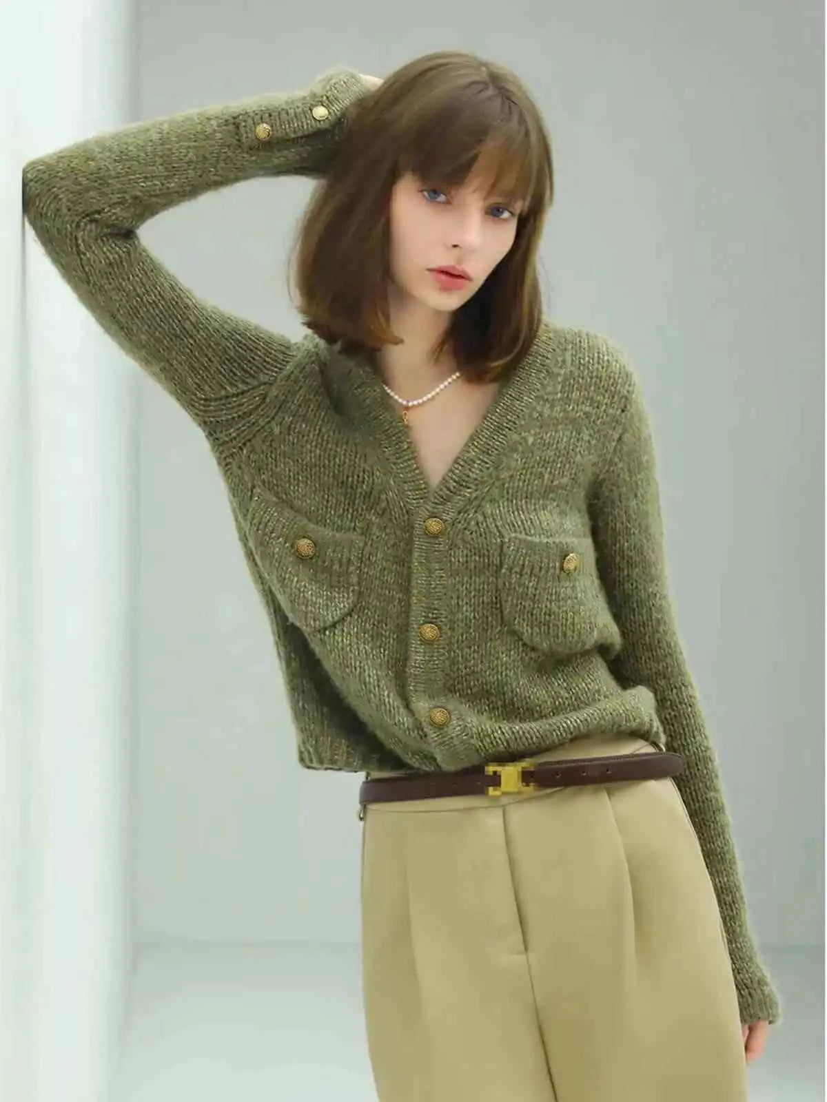 Handesome Luxurious French Knit Cardigan