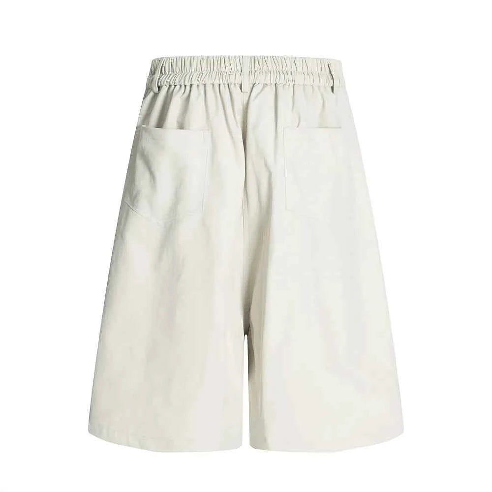 Elastic Waist Cartoon Embroidery Casual Short
