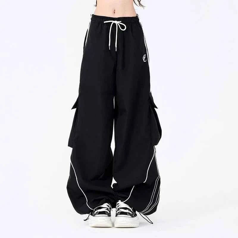 Vintage American Style Hip Hop Cargo Sweatpants