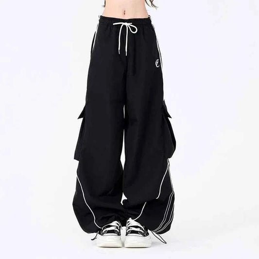 Vintage American Style Hip Hop Cargo Sweatpants