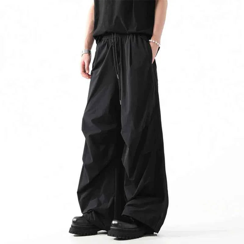 Summer Casual Pleated Wide Leg Pants