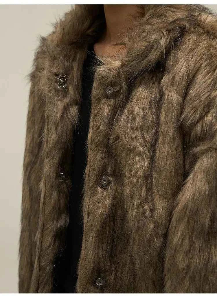 Luxurious Faux Fur Winter Coat Jacket