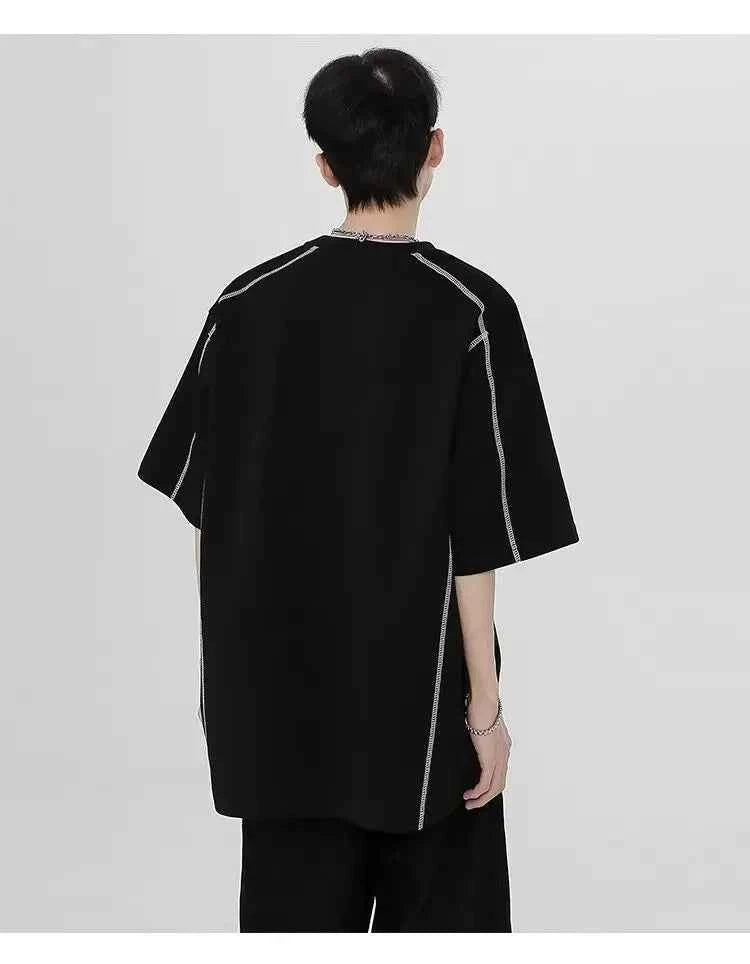 Streetwear Breathable American Black Short Sleeve T-Shirt