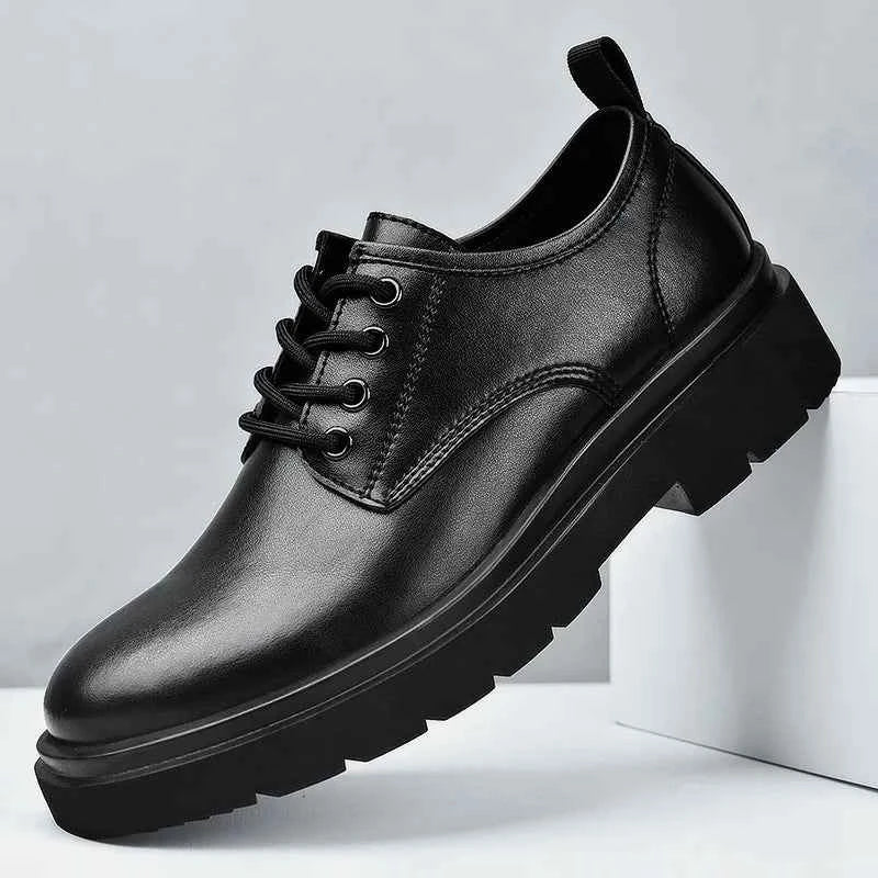 Black High-End British Style Leather Shoes