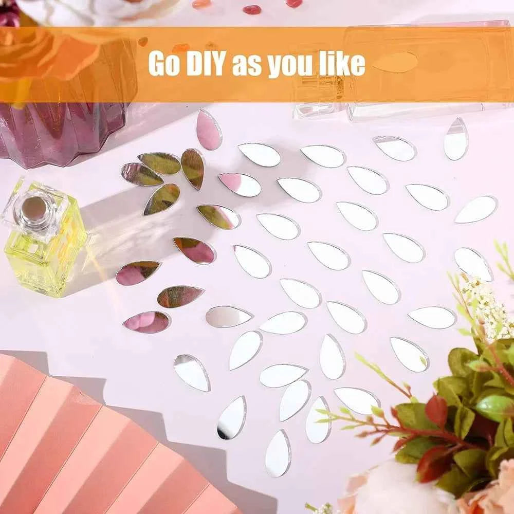 100 Pieces Shaped Small Mirrors