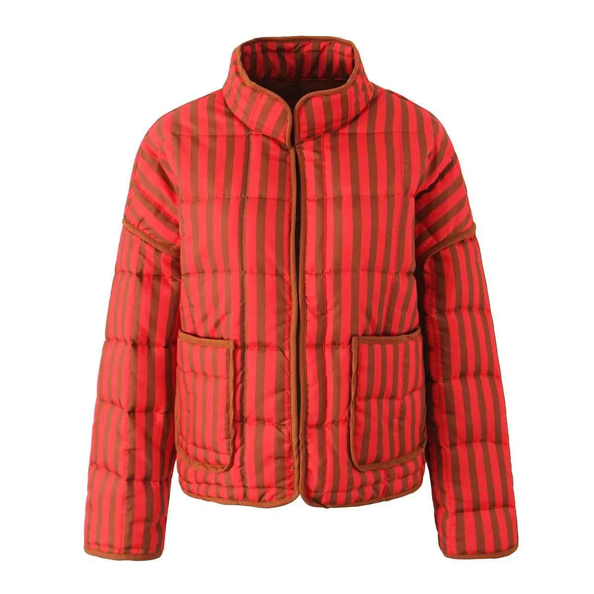 Red Chic Floral Padded Jacket