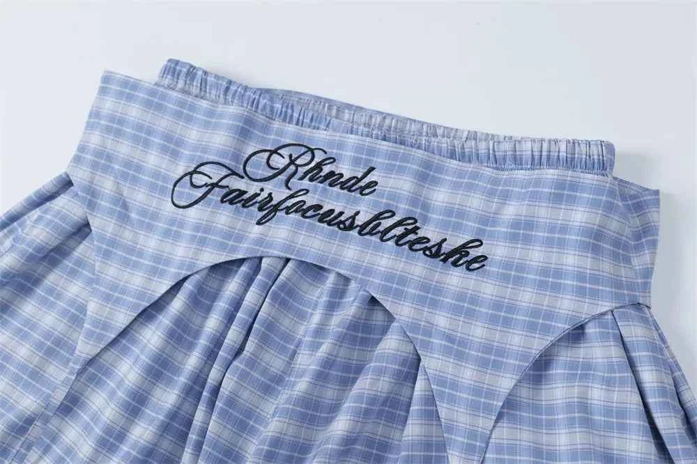 Y2K Streetwear Plaid Hip Hop Wide Leg Pants
