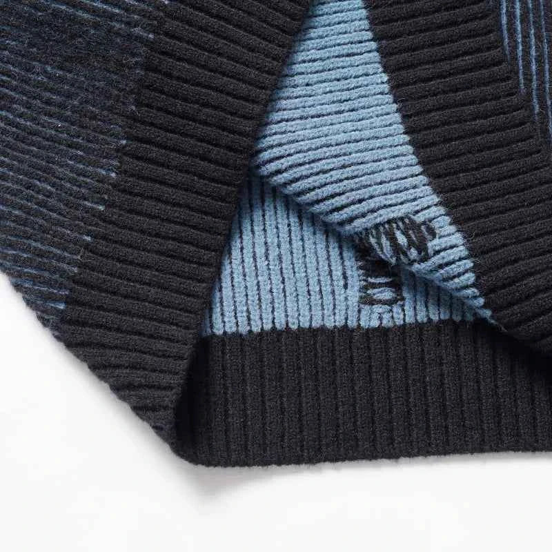 Y2K Grunge Knitted Stripe Ribbed Sweater