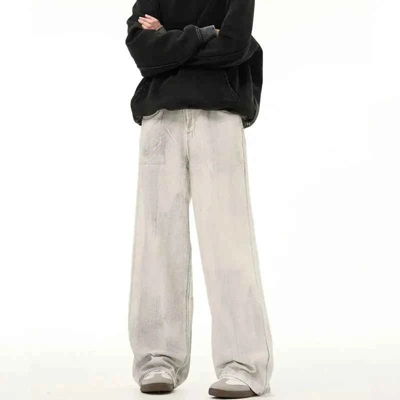 Retro Distressed Loose Droopy Jeans