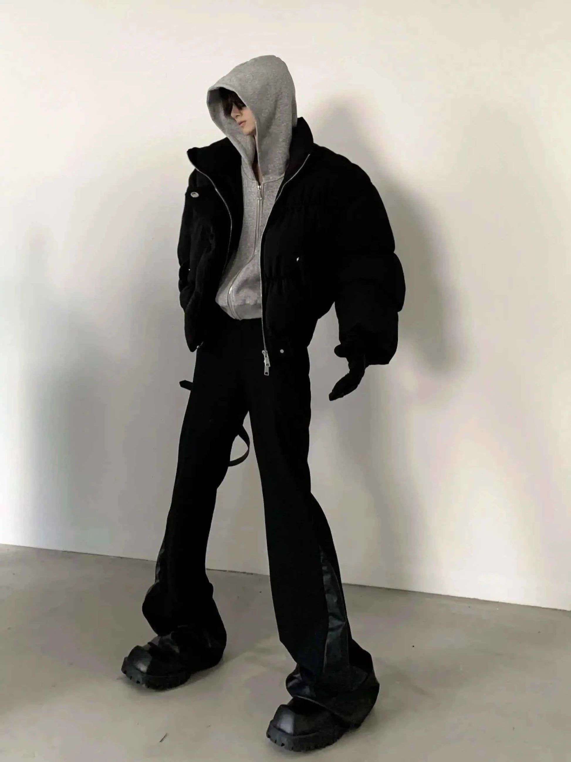 Men Retro Thickened Cotton Winter Bomber Jacket