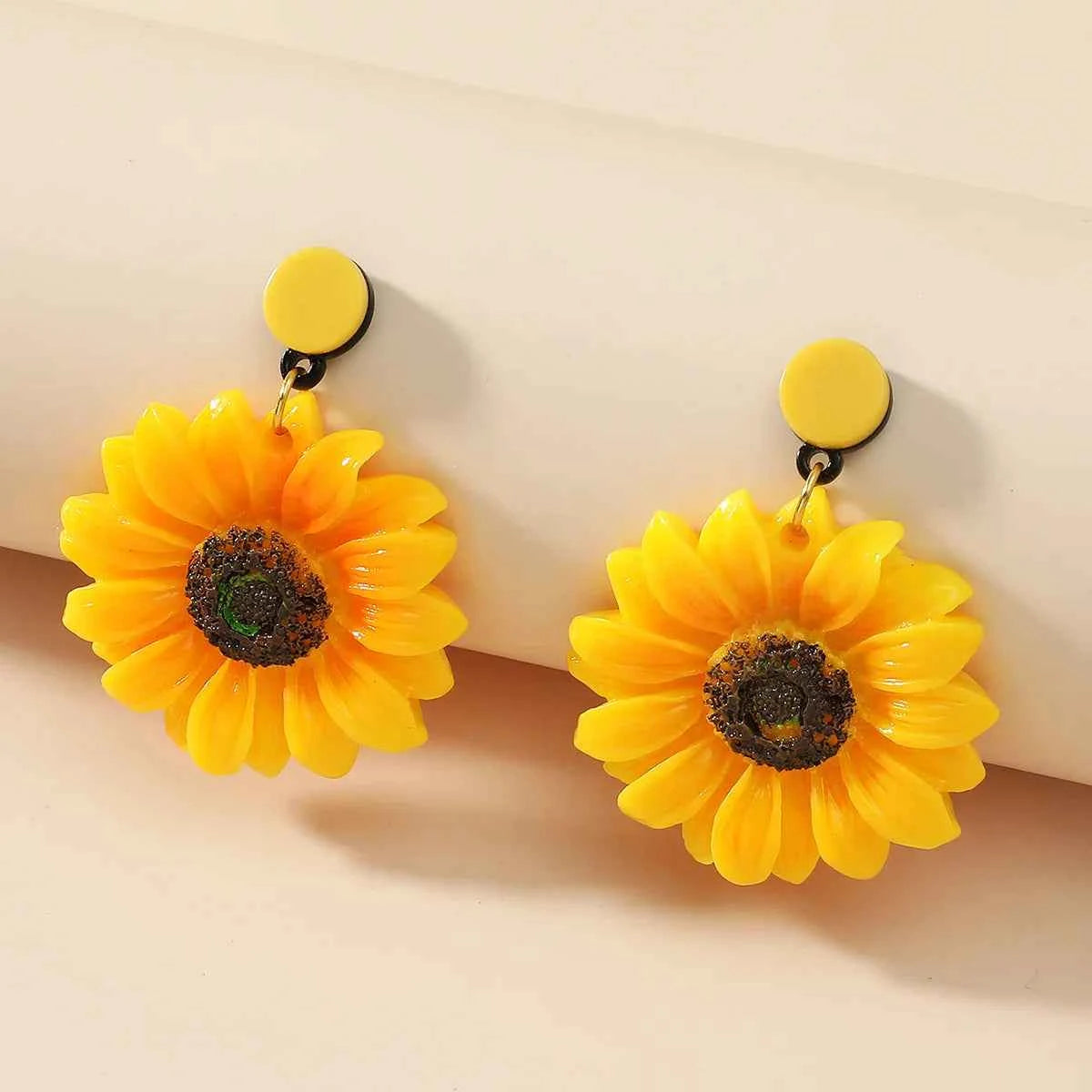 Fashionable Retro Forest Style Sunflower Earrings