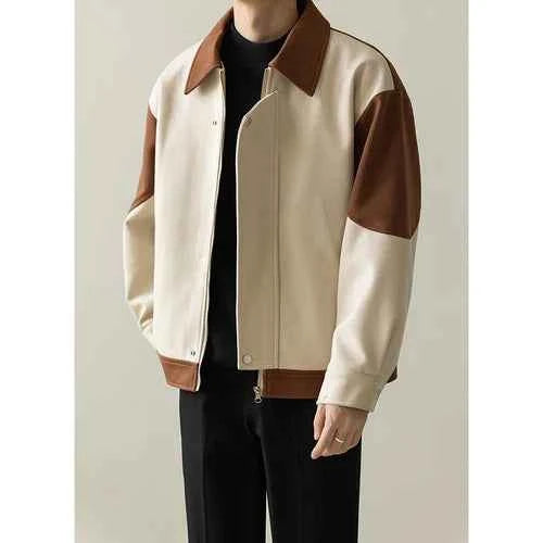 Casual Loose Vintage Patchwork Korean Style Jacket